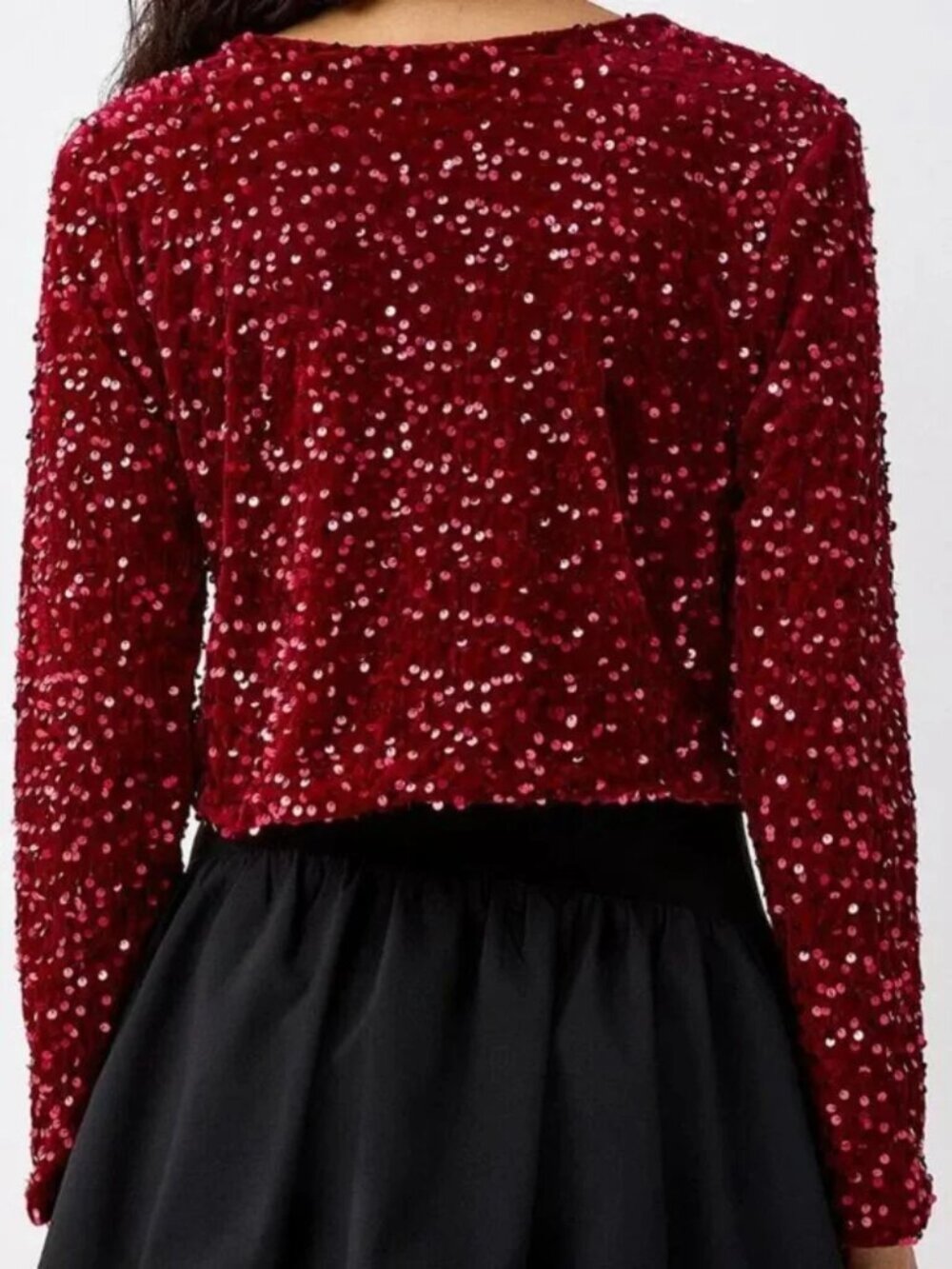 NWT Big-bow sequined blouse Made in Italy - Picture 2 of 3